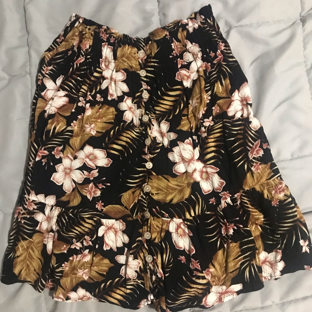 New Rip Curl Floral Skirt Button up Medium